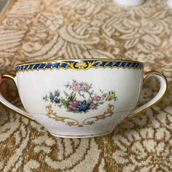 Noritake romance double handle bullion consume tea cup rare replacement China - Picture 1 of 9